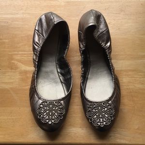 Tahari leather flats NWOT.